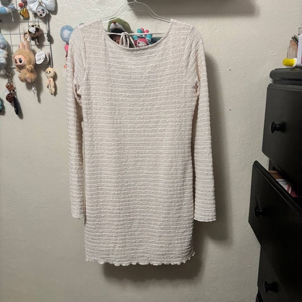 Wild Fable Target Split Long Sleeve A Line Knit Mini Dress Size Large